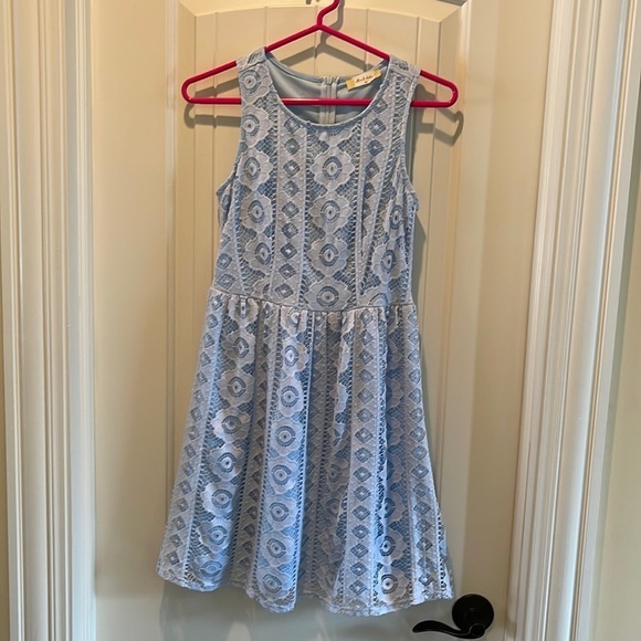 šAltarād STATE | light baby blue sleeveless lace dress size XS - Picture 5 of 6